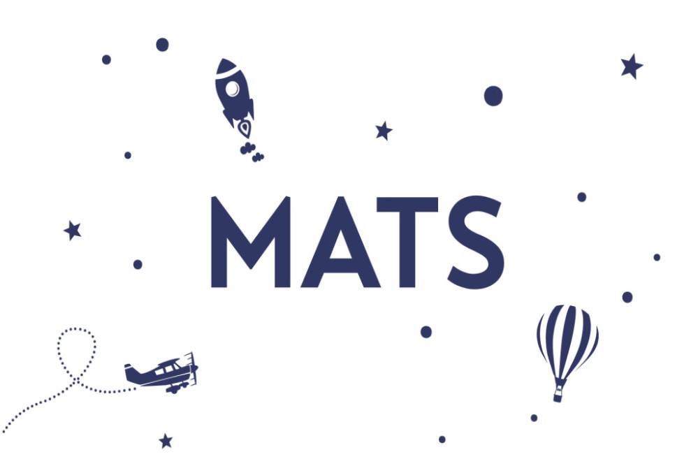 Geboortekaartje Mats met ruimtethema | Uniek &amp; persoonlijk