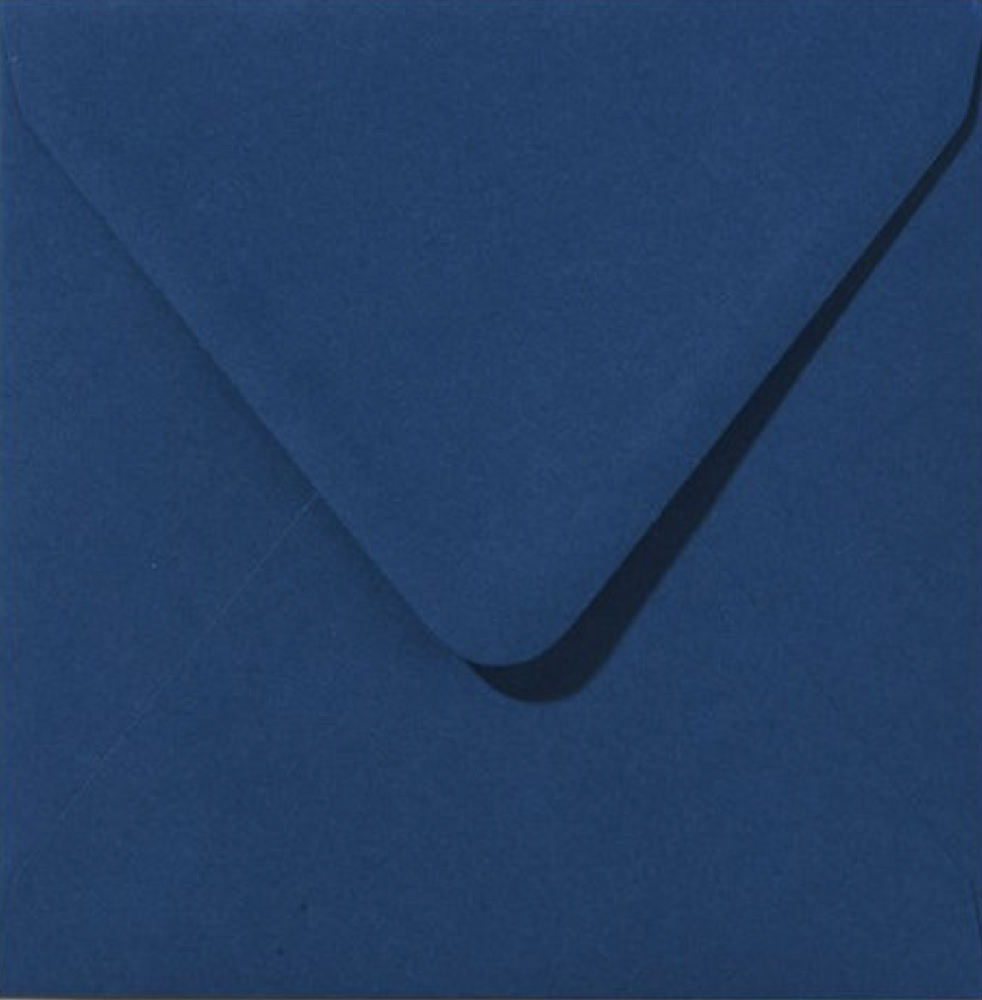 Envelop nachtblauw 14x14 cm