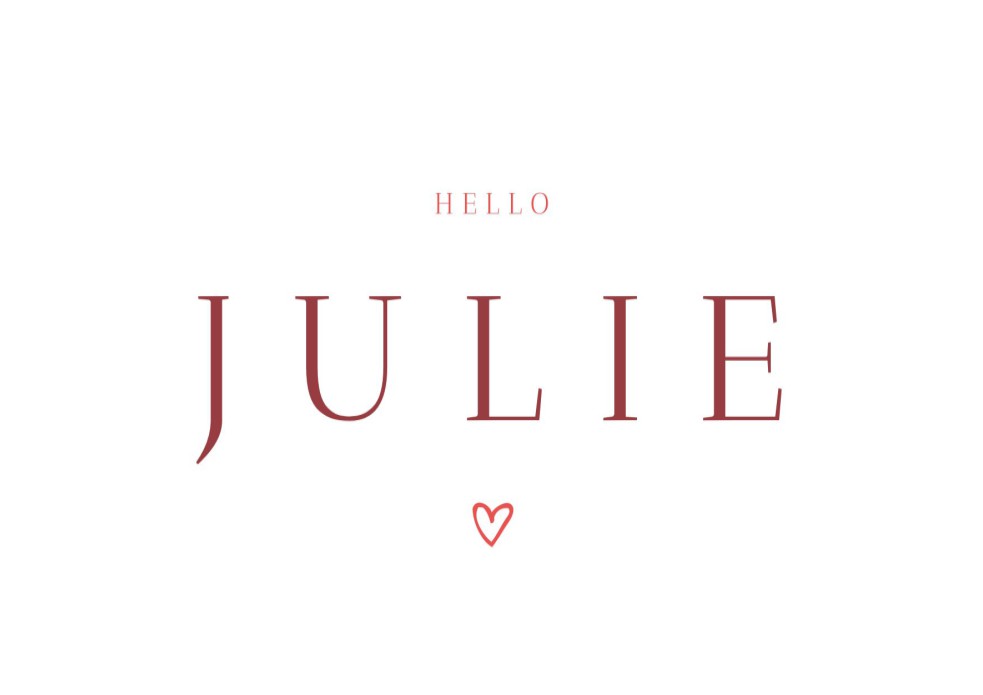 Lief en klassiek geboortekaartje  Julie