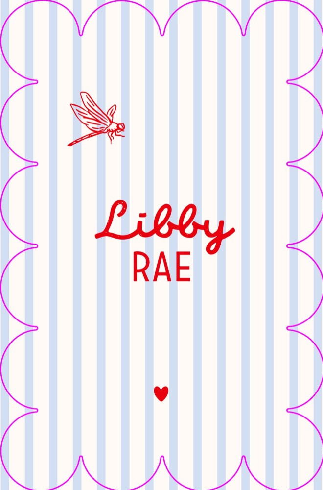Geboortekaartje meisje strepen hartje Libby
