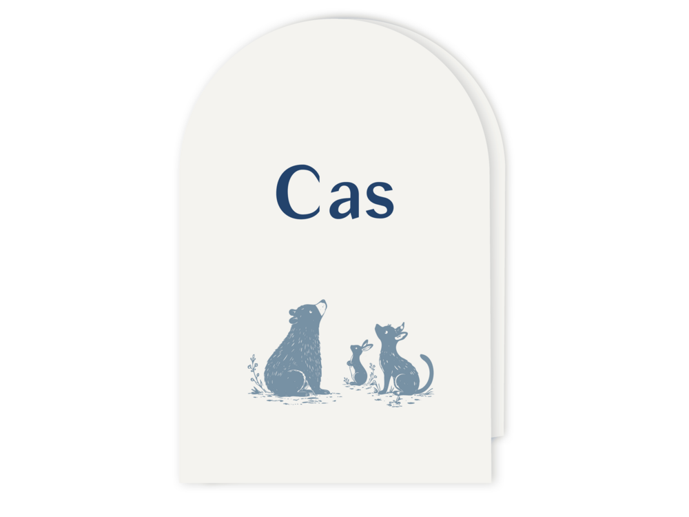 Klassiek kaartje met boogvorm Cas