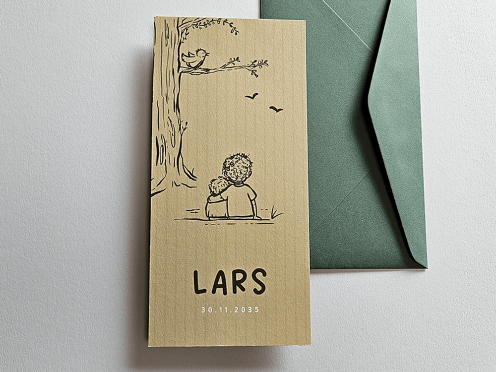 Geboortekaartje broertjes en natuur Lars