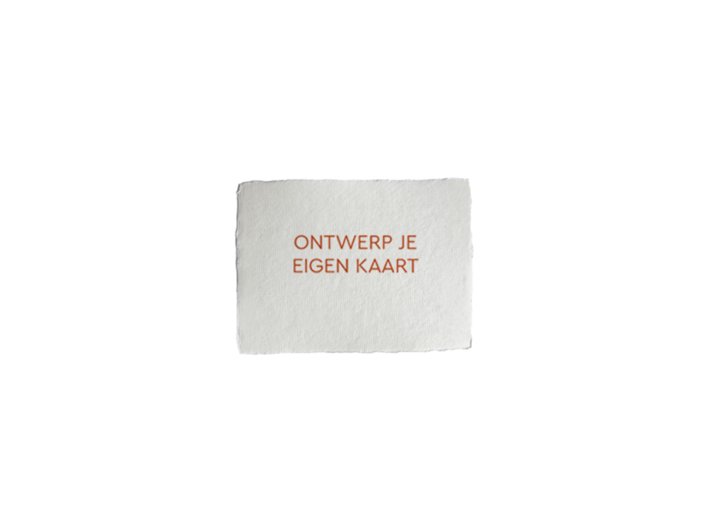 Maak je eigen ontwerp op handgeschept papier - 9x12 liggend