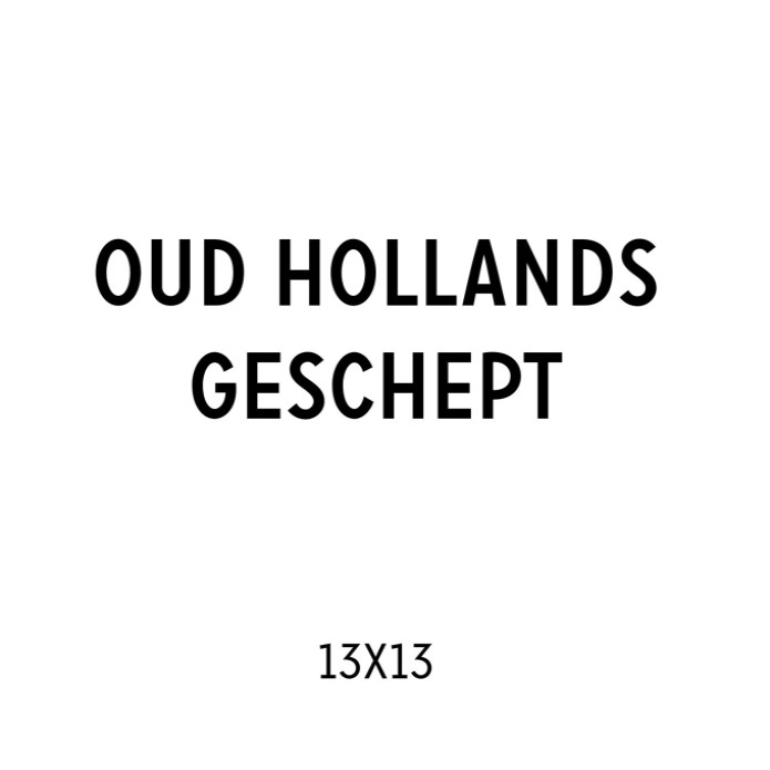 Oud hollands geschept papier 13x13 cm Dubbele kaart