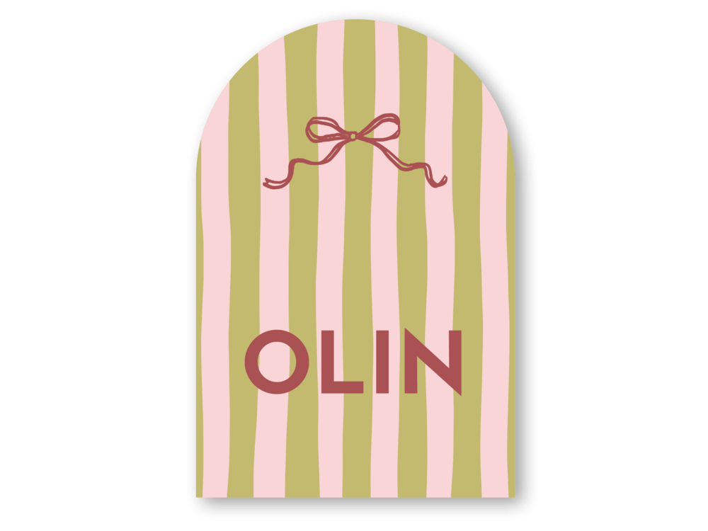 Geboortekaartje vrolijke strepen Olin
