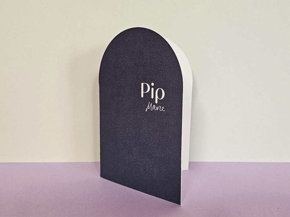 Geboortekaartje met boogvorm Pip
