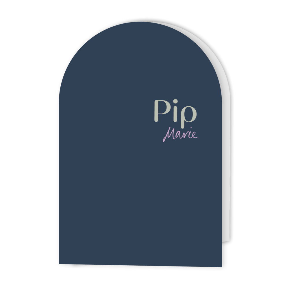 Geboortekaartje met boogvorm Pip