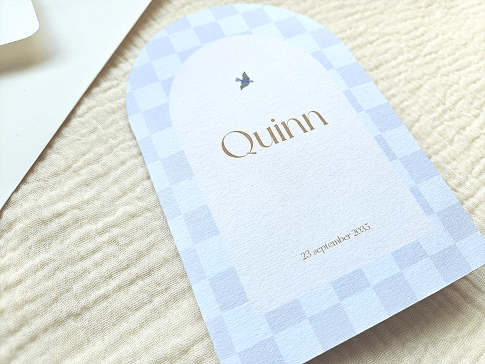 Klassiek kaartje met boogvorm Quinn 2