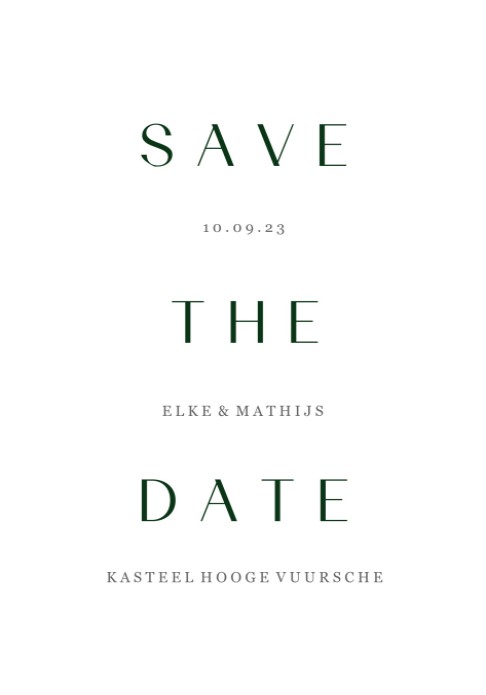 Save the date typografisch